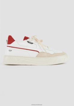 أحذية Antony Morato 707 حذاء رياضي جلدي منخفض الارتفاع أحمر رجال JVZ22295