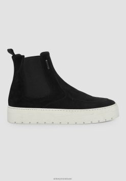 أحذية Antony Morato مارتن أحذية رياضية عالية الجودة من جلد الغزال أسود رجال JVZ22304