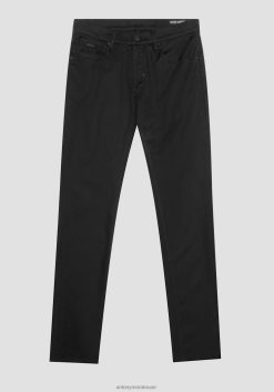 ملابس Antony Morato بنطال باريت بقصة ضيقة من القطن المنسوج المطاطي أسود رجال JVZ22217