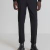 ملابس Antony Morato بنطال راد بطول الكاحل بقصّة ضيقة مع ثنية مركزية أسود رجال JVZ22229