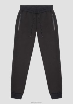 ملابس Antony Morato بنطال رياضي بقصة ضيقة مصنوع من مزيج الفيسكوز أسود رجال JVZ22219