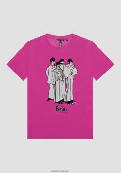 ملابس Antony Morato تي شيرت بقصة عادية مصنوع من القطن بنسبة 100% مع طباعة البيتلز 5096 رجال JVZ22168