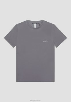 ملابس Antony Morato تيشيرت بقصة عادية من الفيسكوز المستدام مع طباعة الشعار 9074 رجال JVZ22142