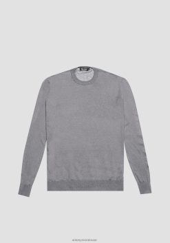 ملابس Antony Morato سترة ذات قصة عادية مصنوعة من نسيج مزيج الصوف الناعم مزيج رمادي متوسط رجال JVZ2278