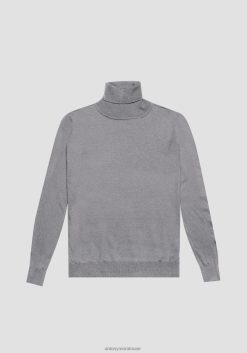 ملابس Antony Morato سترة ذات قصة عادية مصنوعة من نسيج مزيج الصوف الناعم مزيج رمادي متوسط رجال JVZ2282