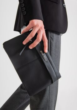 مُكَمِّلات Antony Morato حقيبة جلدية صناعية مع شعار معدني أسود رجال JVZ22367