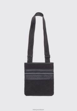 مُكَمِّلات Antony Morato حقيبة ماسنجر من قماش البوبلين والمطاط أسود رجال JVZ22362