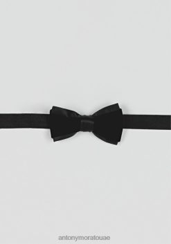 مُكَمِّلات Antony Morato ربطة عنق من الساتان والمخمل مع حزام قابل للتعديل أسود رجال JVZ22380